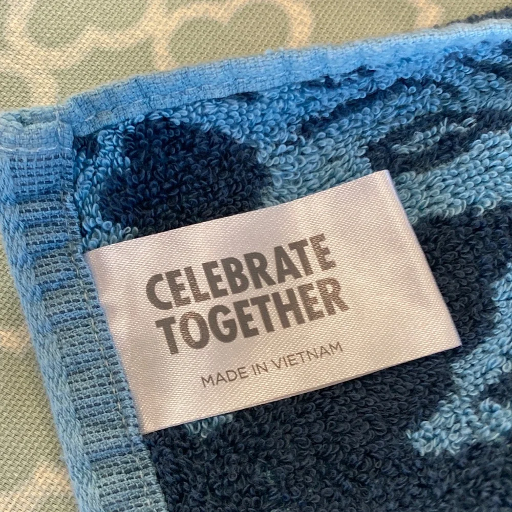 Celebrate Together Peace & Love Dove Embroidered Bath Hand Towel
